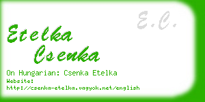 etelka csenka business card